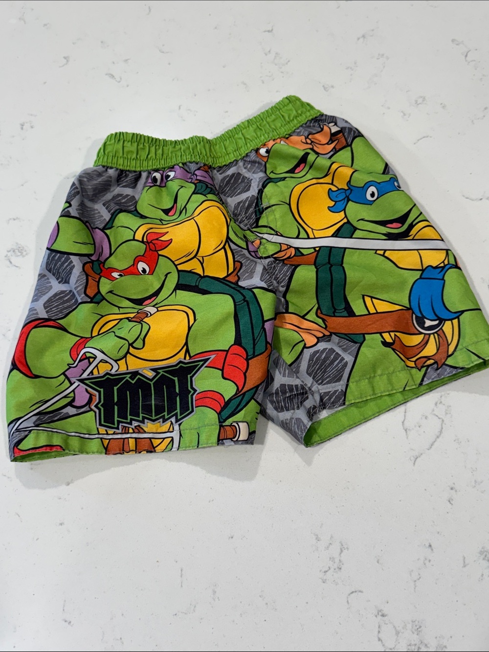 Teenage Mutant Ninja Turtles Green Graphic Swim Shorts